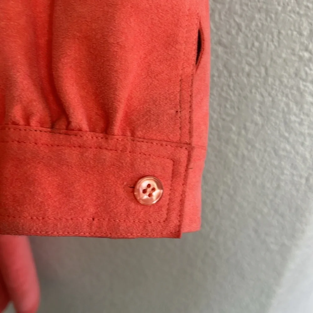Vintage Halston Suede Salmon Shirt Dress - Picture 10 of 10